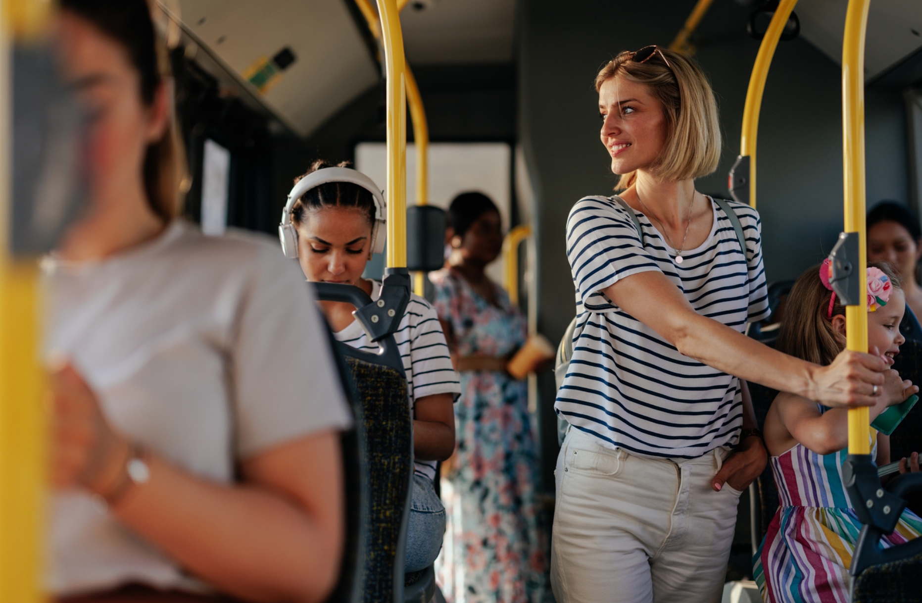 Passagers autobus urbain