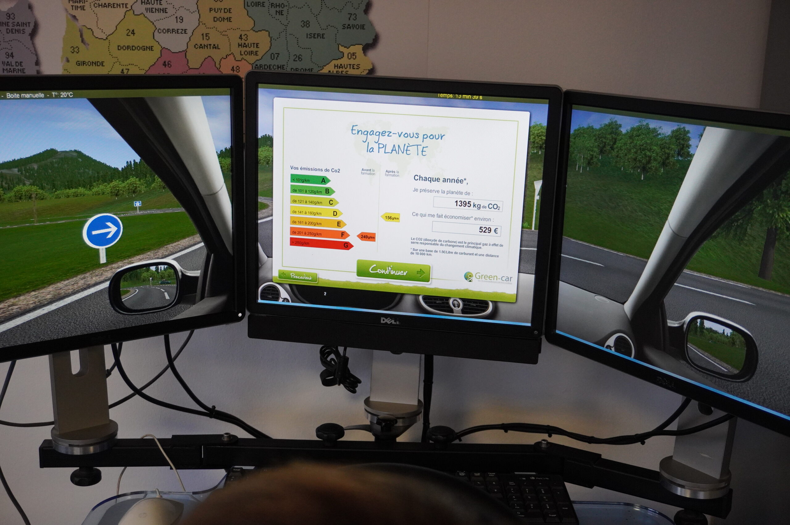Eco conduite sur simulateur